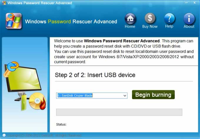Windows password reset boot disk